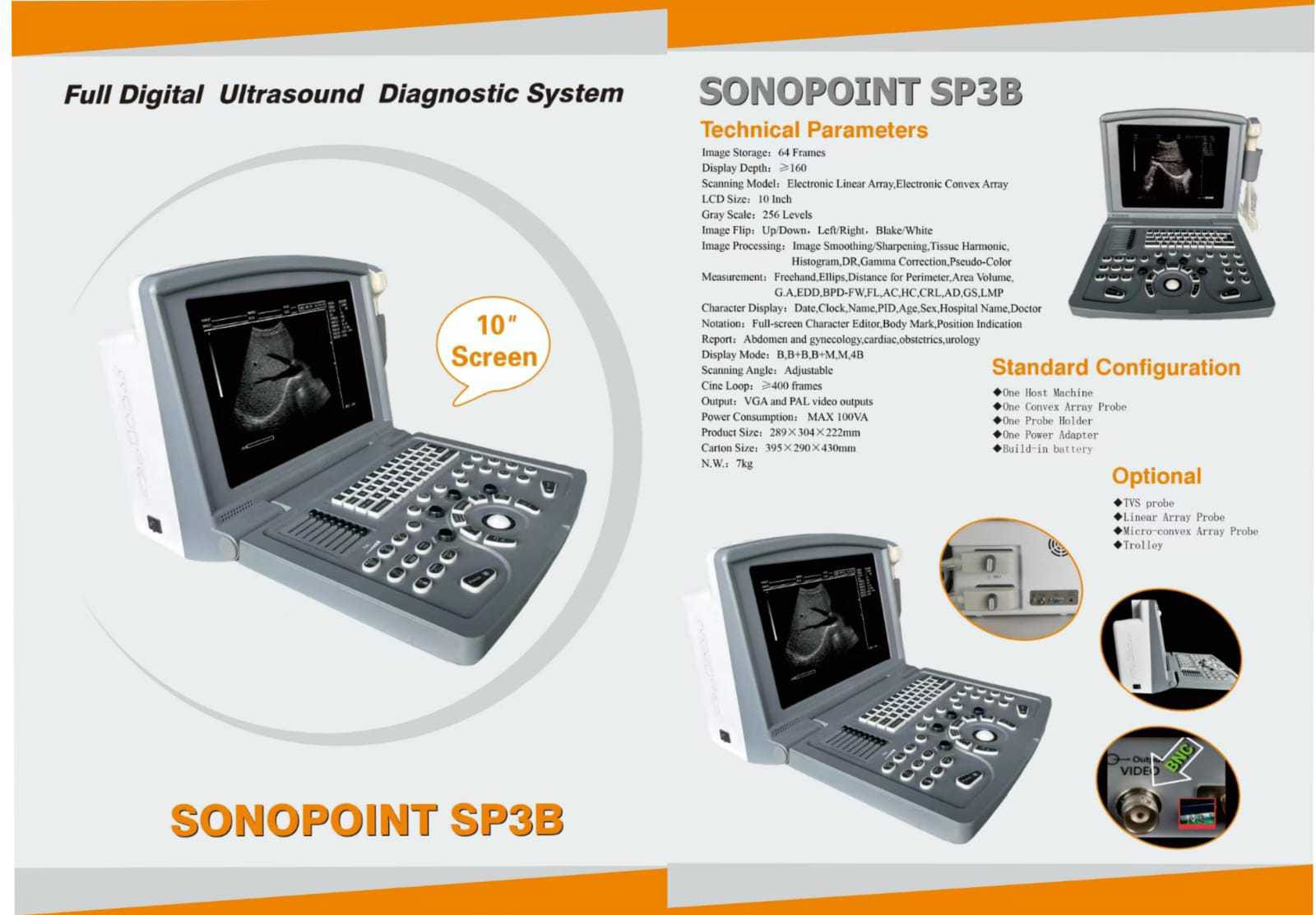 SonoPoint SP3B portable ultrasound system